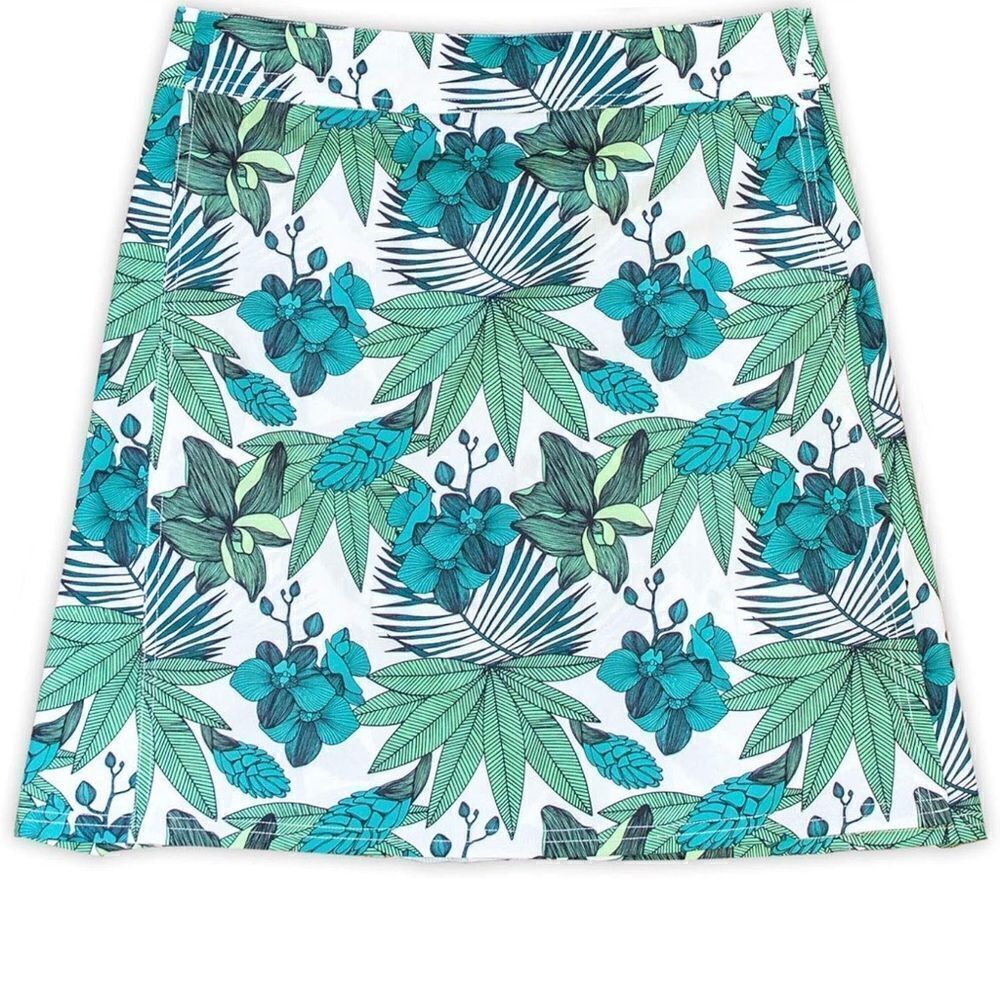 Ripskirt Hawaii Green Tropical Mini Skirt XL